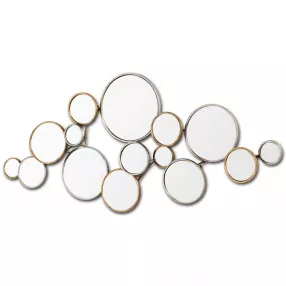 20" Silver And Bronze Round Wall Mounted With Metal Frame
