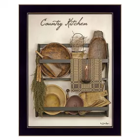 Country Kitchen 8 Black Framed Print Wall Art