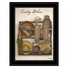 Country Kitchen 13 Black Framed Print Wall Art