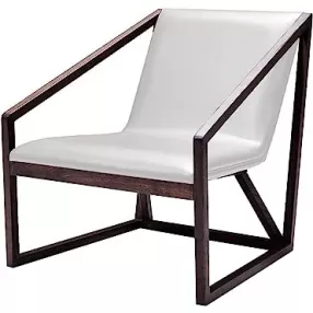29" Grey Eco Leather Lounge Chair
