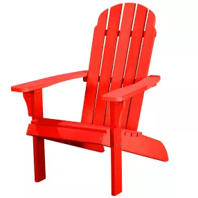 27" Red Heavy Duty Plastic Adirondack Chair