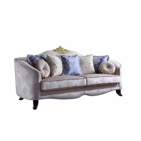 38" X 95" X 44" Cream Fabric Upholstery Sofa w7 Pillows
