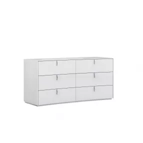62" X 19" X 30" White  Dresser