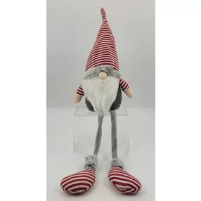 Red Stripe Sitting Gnome