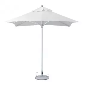 White Polyester Square Market Patio Umbrella