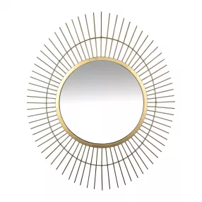 Gold Metal Spiked Wall Mirror