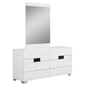 30" Superb White High Gloss Dresser