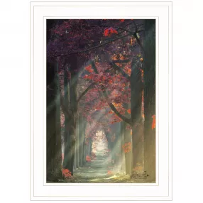 Path Of Happiness 1 White Framed Print Wall Art