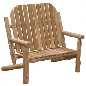 Rustic And Natural Cedar Two - Person Adirondack Chair