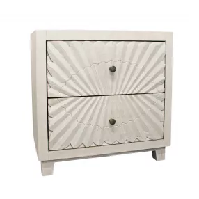 30" Ivory Two Drawer Nightstand