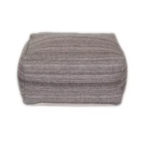 Stone Gray And Brown Pouf