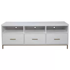 Glam White and Gold TV Console