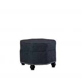 23" Blue Gray Polyester Blend And Black Specialty Storage