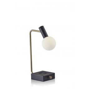 Retro White Globe Led Desk Lamp