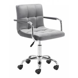 Gray Pop of Color Rolling Office Chair