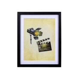 Contemporary Movie Light and Clapperboard Wall Art