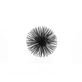 6" Black Metal Spiky Sphere