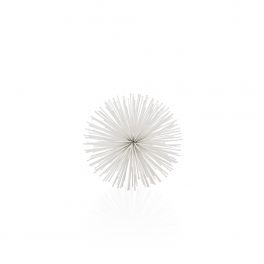 6" White Metal Spiky Sphere
