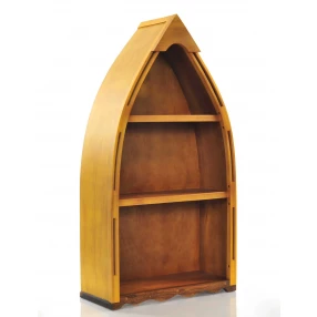34" Wood Three Tier Boat Bookcase