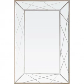 43" Champagne Metal Framed Accent Mirror