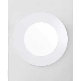White Round Accent Mirror