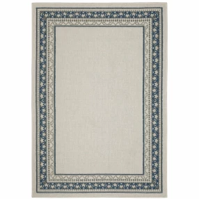 stain resistant indoor outdoor area rug with beige pattern and rectangle shape