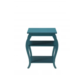 Pop Of Color Bow Leg Square End Or Side Table