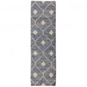 gray geometric hand loomed area rug with geometric pattern and symmetrical design