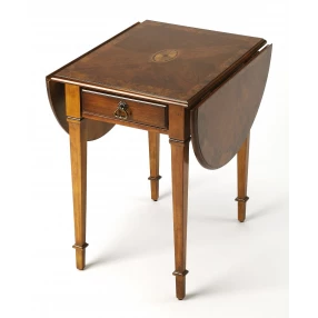 Olive Ash Burl Pembroke Table