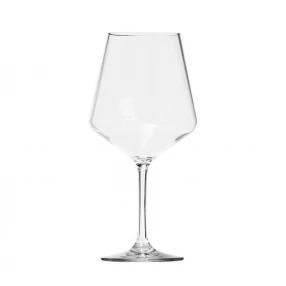 Set of Four Clear Tritan Plastic Stemmed All Purpose Wine Glasses