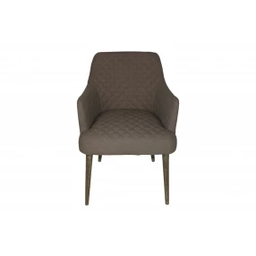 23" Gray Polyester Blend And Natural Solid Color Side Chair