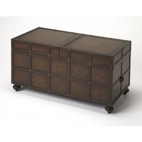 Faux Leather Storage Coffee Table