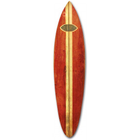 Walnut Manufactured Wood Surfing Wall Decor