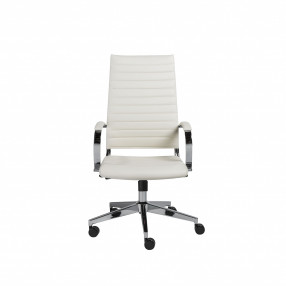 22.25" X 27.01" X 45.28" High Back Office Chair In White