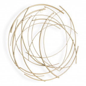 Gold Metal Abstract Round Hanging Wall Art Decor