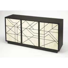 Greta bone inlay sideboard with wood patterns and geometric shapes