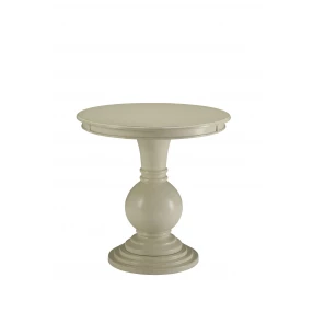 26" White Solid And Manufactured Wood Round End Table