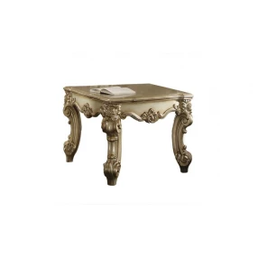 26" Gold Patina Manufactured Wood Square End Table