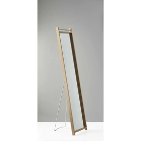 61" Natural Framed Cheval Standing Mirror