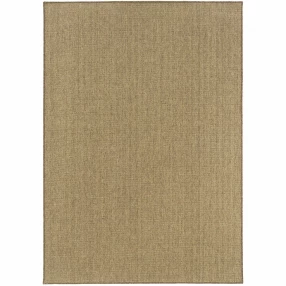 stain resistant indoor outdoor area rug in brown beige and grey with rectangular shape