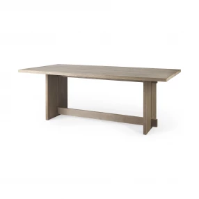 Light Brown Modern Rustic Wooden Dining Table