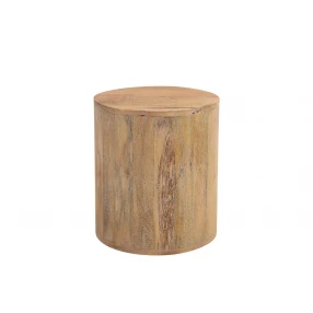 18" Natural Solid Wood Round End Table