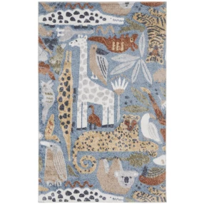 safar animal print washable area rug with creative arts pattern and textile design