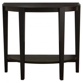 33" Dark Brown End Table With Shelf