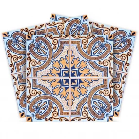 5" X 5" Blue Taupe Nova Removable Peel and Stick Tiles