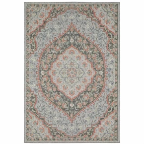 stain resistant indoor outdoor area rug in brown grey and beige with rectangular and circular patterns