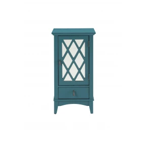 Pop Of Color Teal Accent Cabinet