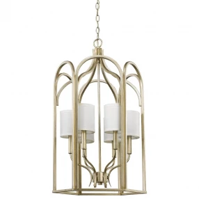 Ellie 6-Light Washed Gold Foyer Pendant