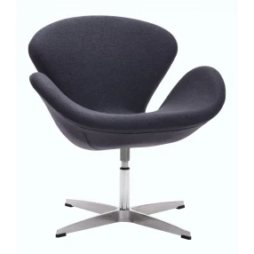 Dark Gray Scoop Swivel Chair