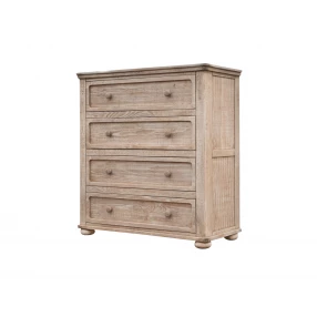 40" Natural Solid Wood Four Drawer Chest